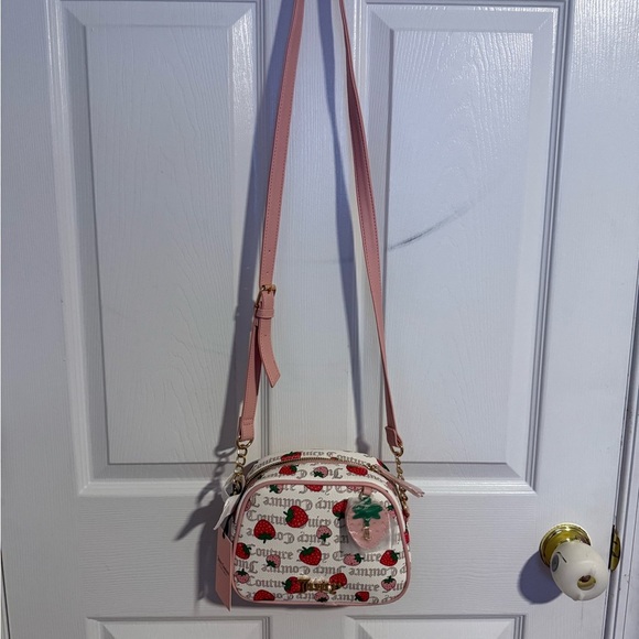 NWT Juicy Couture White and Pink Freshly Picked Camera Bag/Crossbody - Picture 3 of 6